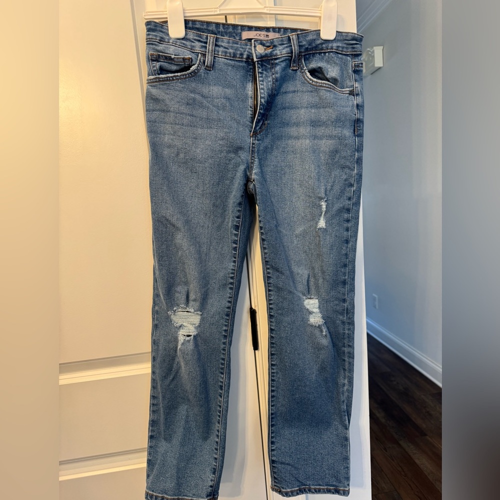 Joe's Jeans Light Blue Distressed Straight Jeans